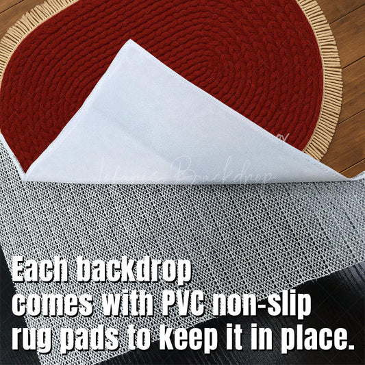 Lofaris Braided Marroon Rug Fabric Floor Backdrop For Photo