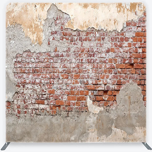 Lofaris Brick Wall Tension Fabric Backdrop Industrial Old Red Photography Background
