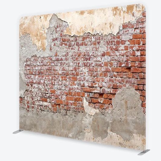 Lofaris Brick Wall Tension Fabric Backdrop Industrial Old Red Photography Background