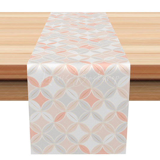 Lofaris Bright and Colorful Slovak Folk Art Pattern Table Runner Repeating Floral Design Eastern European Kitchen Decor