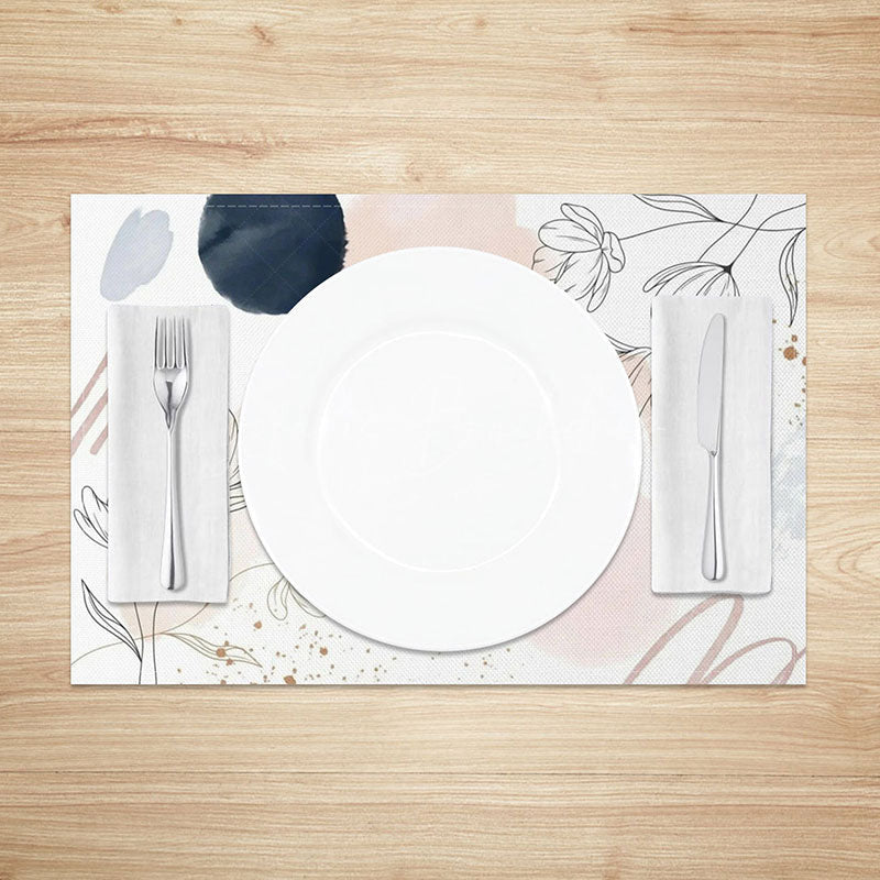 Lofaris Bright and Fresh Floral Placemats Set of 4 Sweet Colorful Design for Spring Summer Dining Table