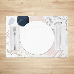 Lofaris Bright and Fresh Floral Placemats Set of 4 Sweet Colorful Design for Spring Summer Dining Table