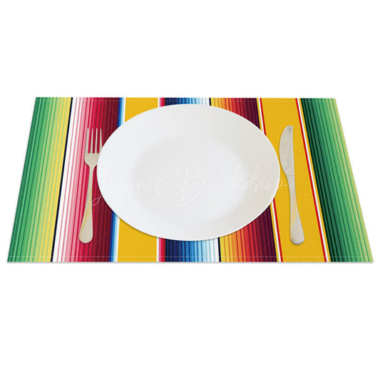 Lofaris Bright Color Mexican Carnival Set of 4 Placemats