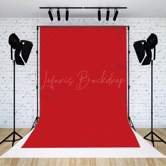 Lofaris Bright Red Solid Color Portrait Photography Backdrop