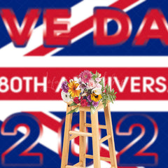 Lofaris British Flag 80th Anniversary 2025 VE Day Backdrop