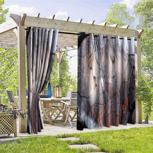 Lofaris Broken Graffiti Waterproof Printed Outdoor Curtains