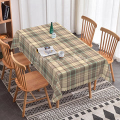 Lofaris Brown and Beige Plaid Rectangle Tablecloth Classic Earth Tone Tartan Rustic Farmhouse Kitchen Dining Decor