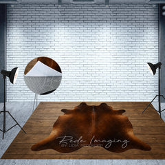 Lofaris Brown Bear Shape Rug Fabric Floor Backdrop For Photo