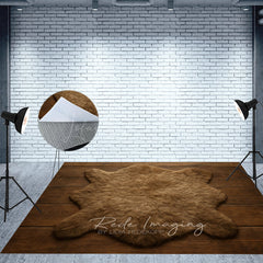 Lofaris Brown Carpet Wooden Fabric Floor Backdrop For Photo