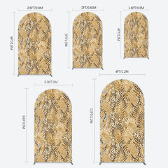 Lofaris Brown Python Skin Pattern Happy Birthday Arch Backdrop
