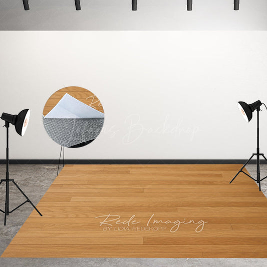Lofaris Brown Wooden Pattern Fabric Floor Backdrop For Photo