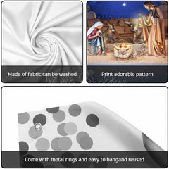 Lofaris Bullpen Holly Jesus Birth Xmas Garage Door Banner