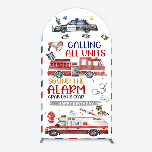 Lofaris Calling All Units Theme Happy Birthday Arch Backdrop