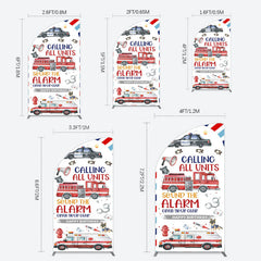 Lofaris Calling All Units Theme Happy Birthday Half Moon Arch Backdrop