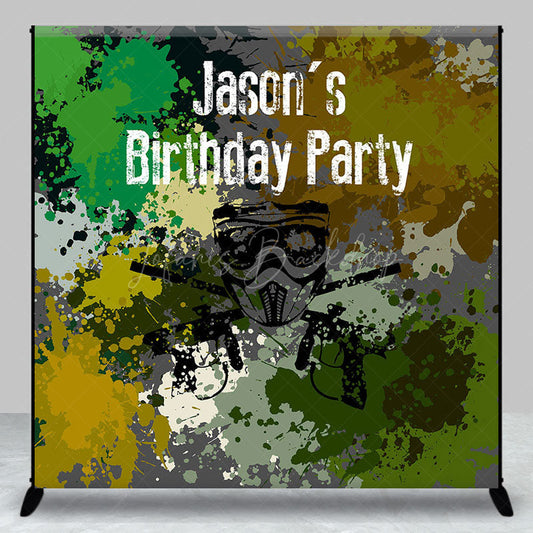 Lofaris Camouflage Forces Custom Name Birthday Party Backdrop