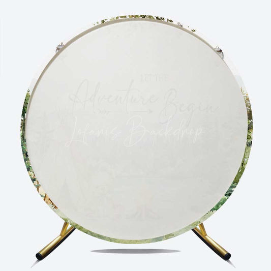 Lofaris Camping Adventure Begin Bear Round Baby Shower Cover