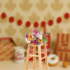 Lofaris Canadian Maple Leaf Tim Hortons Cake Smash Backdrop