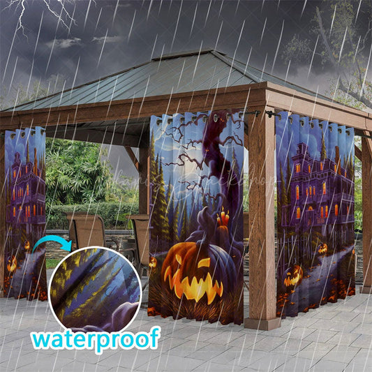 Lofaris Candle Manor Waterproof Printed Outdoor Curtains