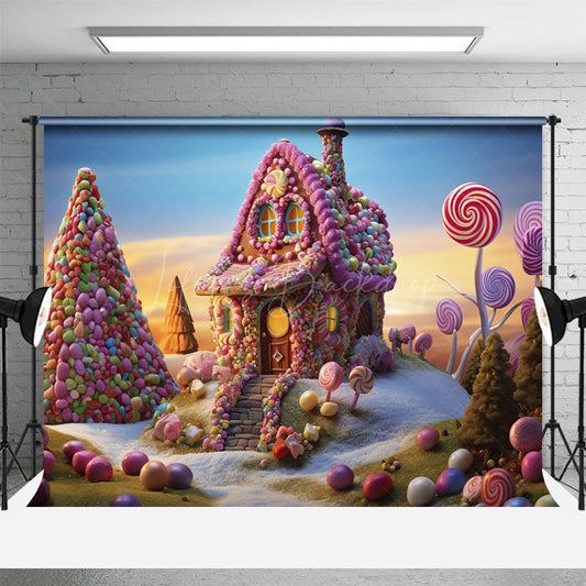 Lofaris Candy Land Fairy Tale World Cake Smash Backdrop