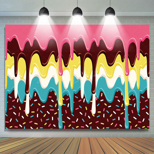 Lofaris Candyland Dessert Sweet Colorful Birthday Backdrop