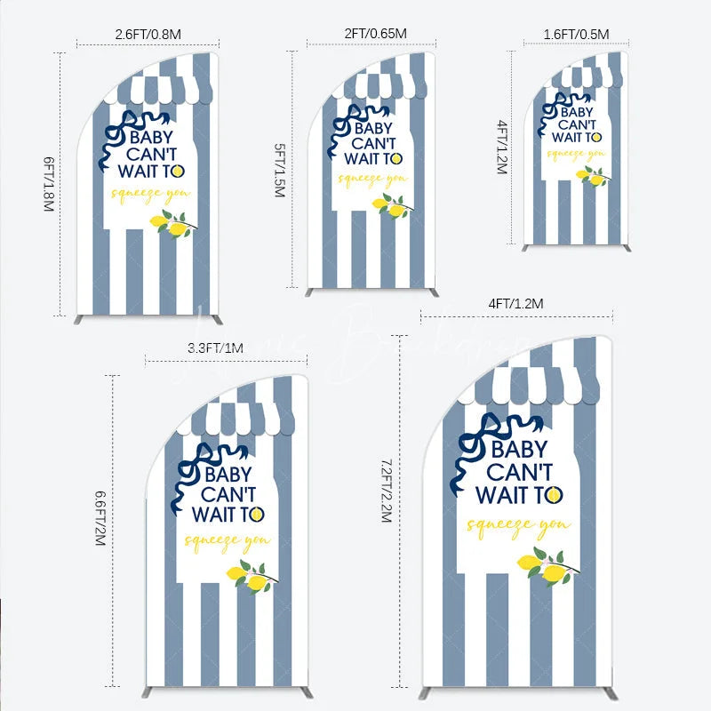 Lofaris Can’t Wait to Squeeze You Half Moon Arch Backdrop Main Lemon Themed Baby Shower Summer Citrus Party Decor