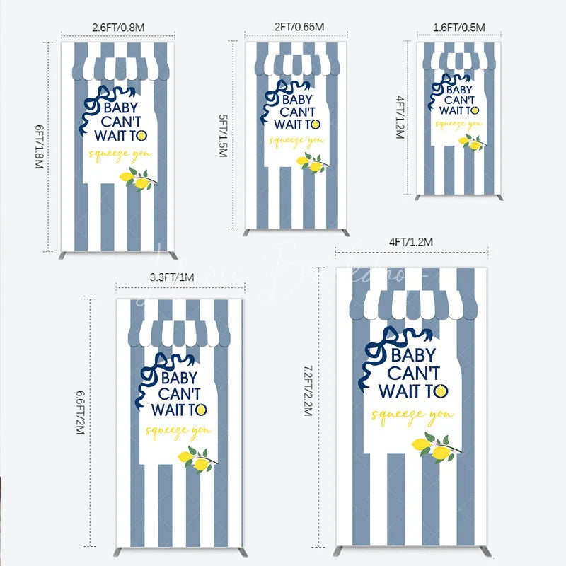 Lofaris Can’t Wait to Squeeze You Rectangle Backdrop Main Lemon Themed Baby Shower Summer Citrus Party Decor