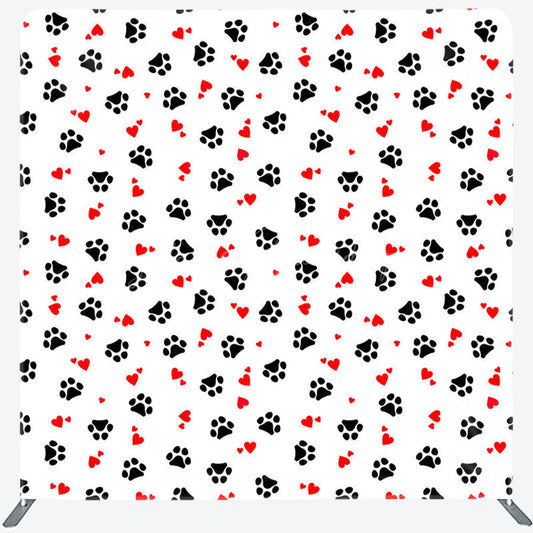 Lofaris Cartoon Paw In Birthday Square Tension Backdrop