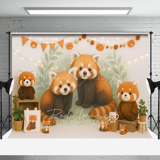 Lofaris Cartoon Raccoon Jungle Birthday Cake Smash Backdrop