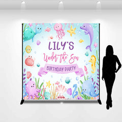 Lofaris Cartoon Under The Sea Summer Custom Birthday Backdrop