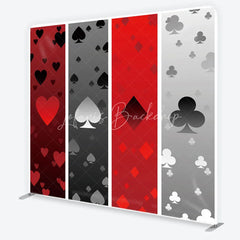 Lofaris Casino Poker Card Suits Tension Fabric Backdrop Las Vegas Night Theme Photography Background Alice Party Decor