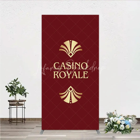 Lofaris Casino Royale Inspired Rectangle Backdrop James Bond 007 Themed Party Decor Art Deco Adult Birthday