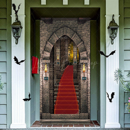 Lofaris Castle Medieval Entrance Door Cover for Party