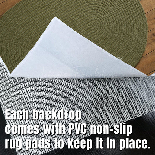 Lofaris Celadon Oval Rug Wood Fabric Floor Backdrop For Photo