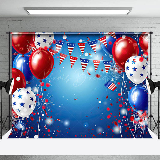 Lofaris Celebrate Holiday With USA Flag Balloons Backdrop