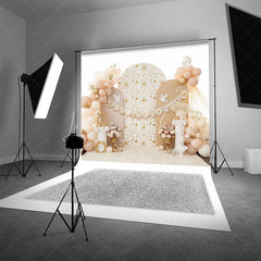 Lofaris Celestial Sun and Moon Arch Backdrop White Dove Greek Column for Birthday Party