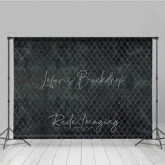 Lofaris Chain Link Fence Wire Mesh Photography Backdrop Dark Grunge Grey Urban Street Cage Texture Background