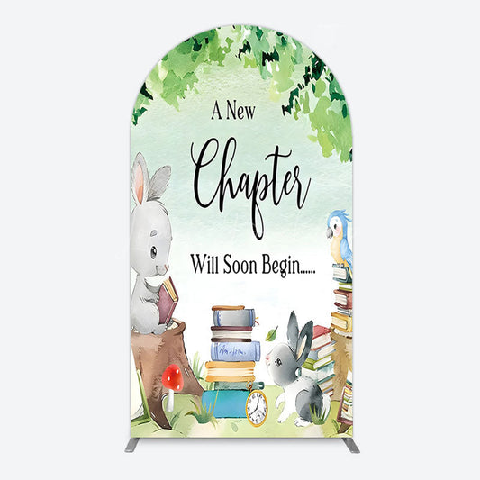 Lofaris Chapter Begin Bunny Books Baby Shower Arch Backdrop