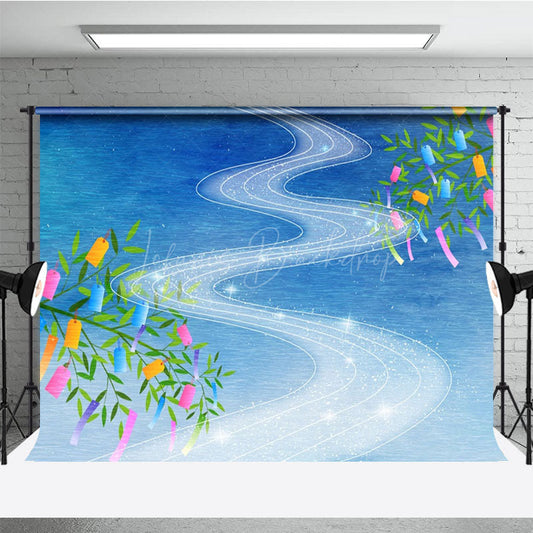 Lofaris Charming Summer Scene Paper Windmills Sky Backdrop