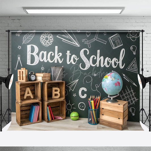Lofaris Cheerful Back To School Blackboard Neat Backdrop