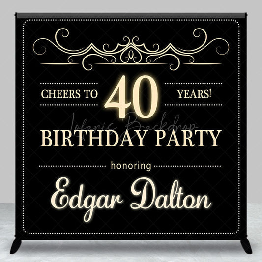 Lofaris Cheers To 40 Years Custom Birthday Party Backdrop