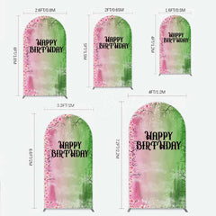 Lofaris Cherry Blossoms and Magic Castle Arch Backdrop Happy Birthday Princess Party Decoration