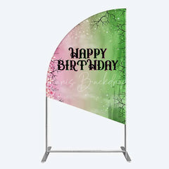 Lofaris Cherry Blossoms and Magic Castle Half Moon Arch Backdrop Happy Birthday Princess Party Decoration