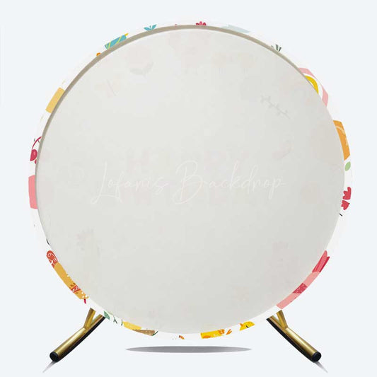 Lofaris Chick Sunshine Cartoon Birthday Round Backdrop