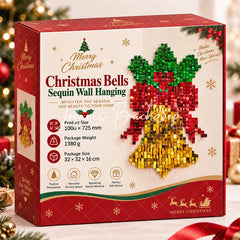 Lofaris Christmas Bell Shimmer Wall Backdrop Golden Holiday Party Decoration