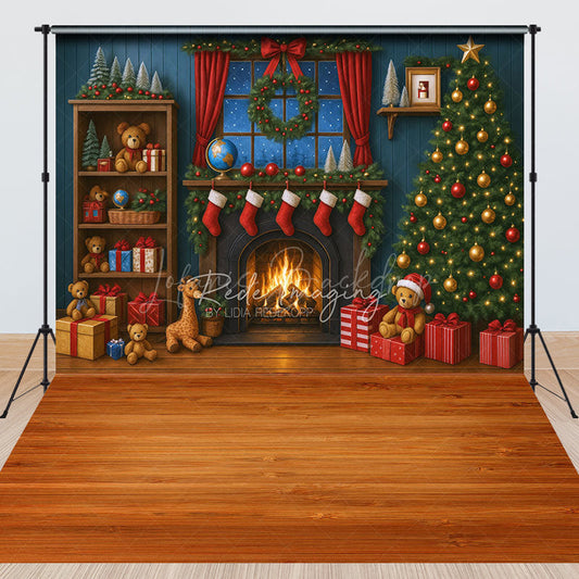 Lofaris Christmas Decor Sweet House Wood Combo Set Backdrop