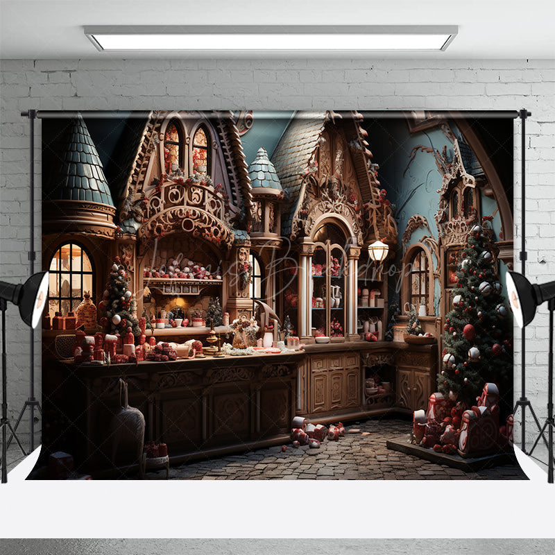 Lofaris Christmas Decoration Bar Counter Holiday Backdrop