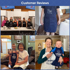 Lofaris Christmas Kitchen Personalized Apron Custom Name Baking & Cooking Wear Festive Holiday Gift Idea