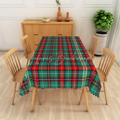 Lofaris Christmas Plaid Rectangle Tablecloth Green Red and White Tartan Classic Traditional Holiday Table Cover