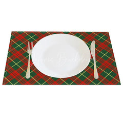 Lofaris Christmas Plaid Set of 4 Placemats Red and Green Tartan Classic Traditional Holiday Table Mats