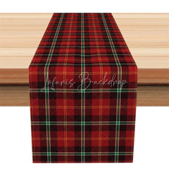 Lofaris Christmas Plaid Table Runner Red Black and Green Tartan Classic Holiday Farmhouse Decor